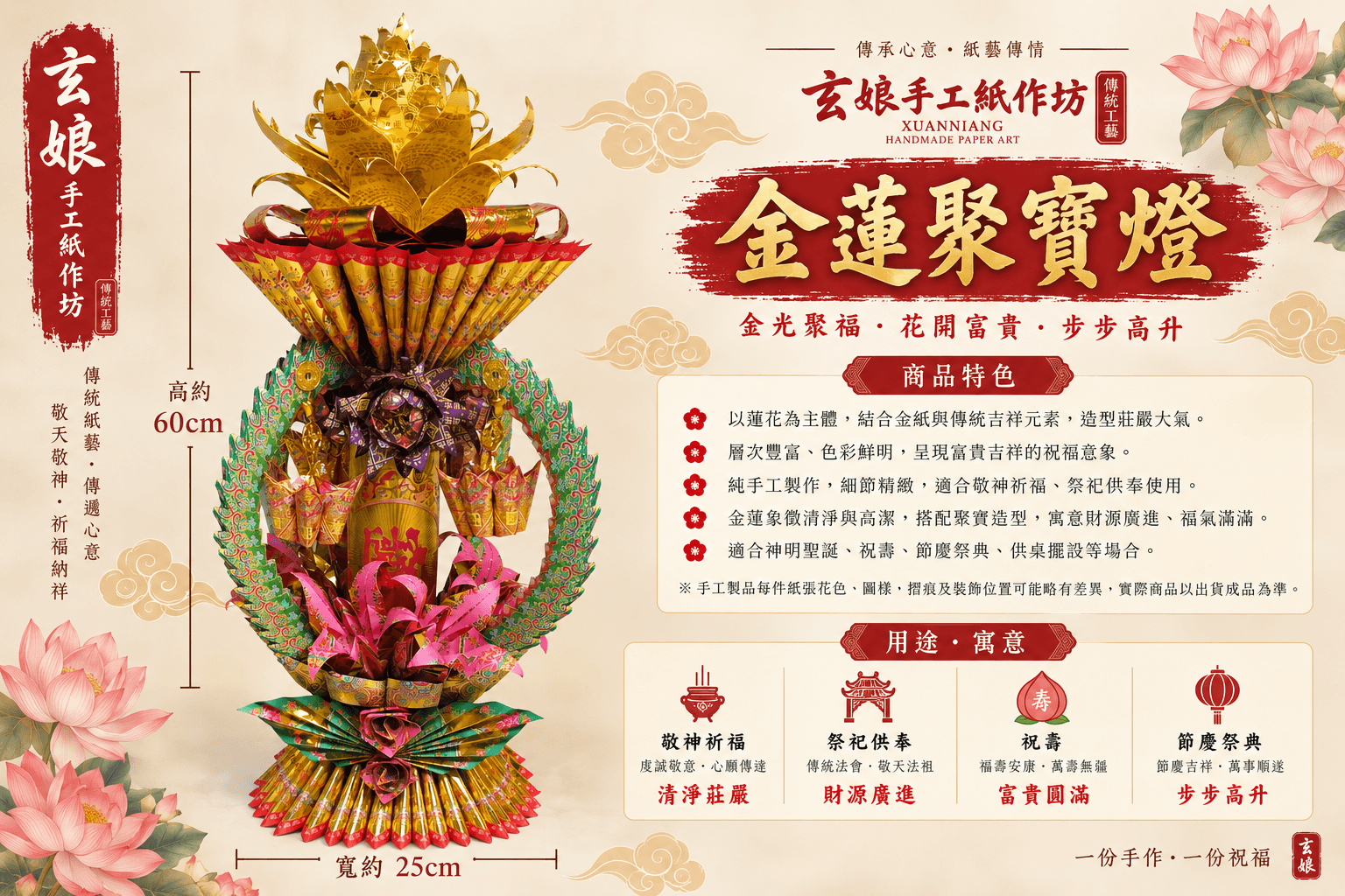金蓮聚寶燈 圖片 1